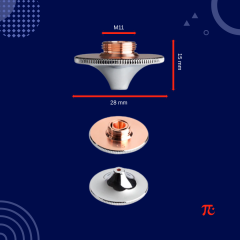 PRECITEC Nozul DE HP 1.5'' Dışı Konkav Krom Kaplı Double Alt Hava Kanallı Uzak Doğu Üretim